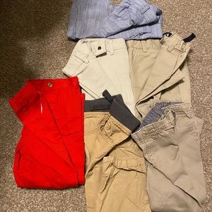 Lot: 4T School Pants, Khaki, Red Uniform, Shorts